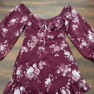 B Darlin Burgundy Dress